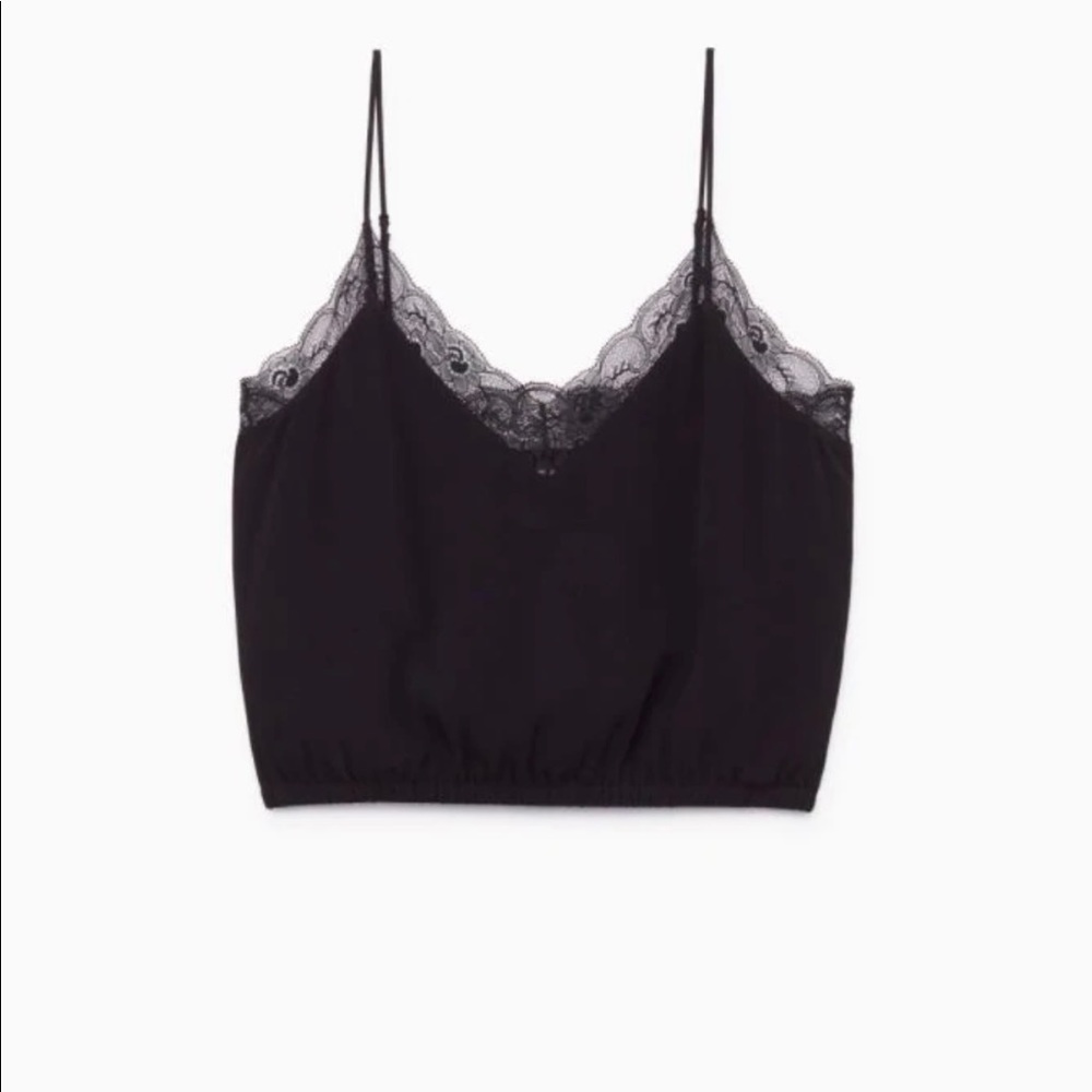 Aritzia Wilfred Free Agyness cropped lace cami